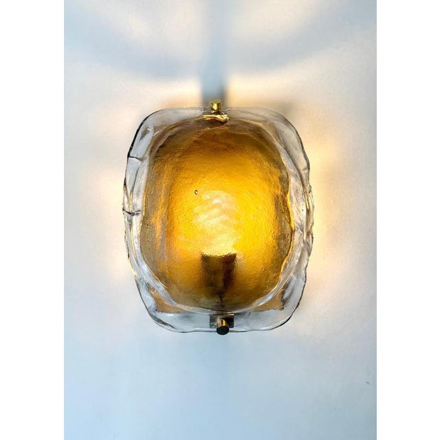 Amber and Clear Murano Glass Wall Light from Kaiser Idell, Germany, 1970s For Sale - Image 16 of 18