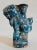A rare and remarkable original Song (Sung) Dynasty (960-1279) dark turquoise blue glazed earthenware pottery joss stick...