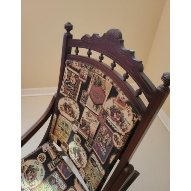 Victorian Late 19th Century Victorian Eastlake Carved Wood Folding Parlor Chair For Sale - Image 3 of 5