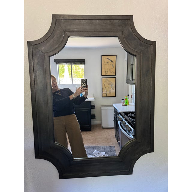 Large Clipped Corner Zinc Ta Lorton Vincent Mirror For Sale - Image 9 of 9