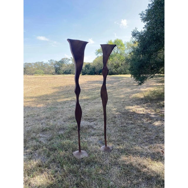 1970s Welded Steel Sculptures (After Serra), a Pair For Sale - Image 5 of 18