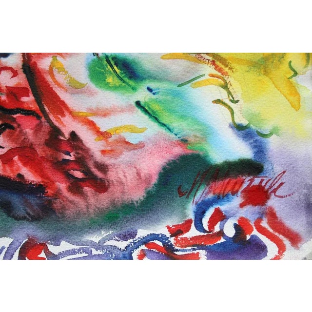 Bacchantes. Paper, watercolor, 47x65 cm "Bacchantes" is a watercolor artwork that portrays colorful women figures. The...