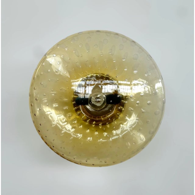 21st Century Polished Nickel and Amber Bubbles Uno Flush Mount by Fabio LTD For Sale - Image 6 of 7