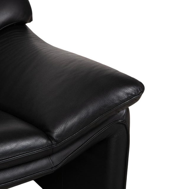 Modern Atlanta 2-Seater Sofa in Black Leather from Laauser For Sale - Image 3 of 14