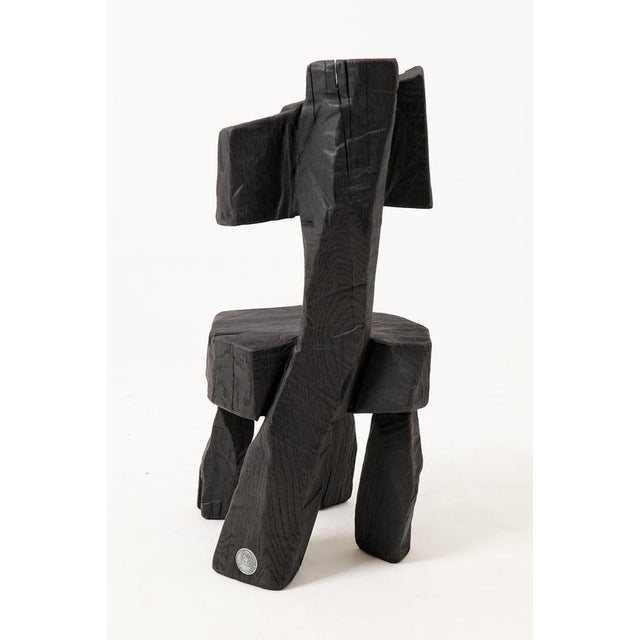 Black Brutalist Sculptural Chair by Logniture For Sale - Image 8 of 16