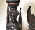 Brown Circa 1880 Pair of Great Hand Carved Wood Winged Caryatids-Griffins Now as Lamps For Sale - Image 8 of 13