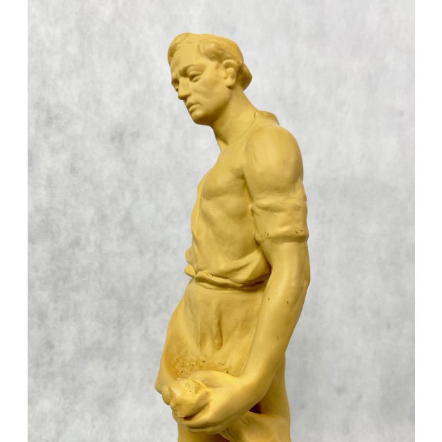 Large Socialist Realist Style Ceramic Sculpture of Sower, Czechoslovakia, Late 1940s For Sale - Image 9 of 14