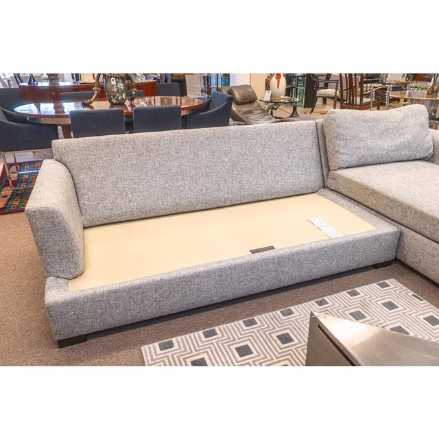 Textile Bernhardt Nest Contemporary Gray Fabric 2pc Sectional Sofa For Sale - Image 7 of 11