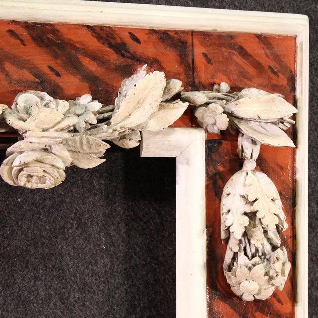 Vintage Italian Lacquered and Painted Frame, 1970 For Sale - Image 13 of 16