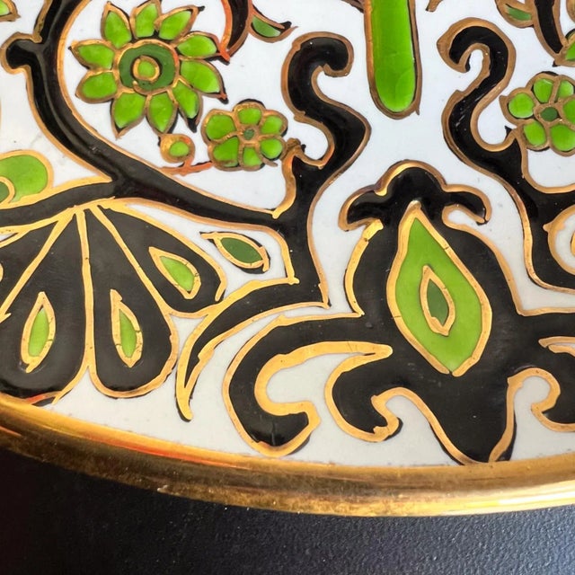 AMBIANIC presents Rodos Keramik Greek decorative handmade plate Perforation on the back. A string can be added for art...