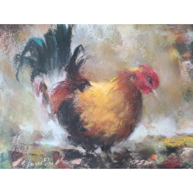 Original, one of a kind pastel painting of a rooster by Ramon Kelley. The medium is pastel on paper. Signed in the lower...