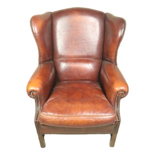 Mid 20th Century Oversized Wing Chair For Sale