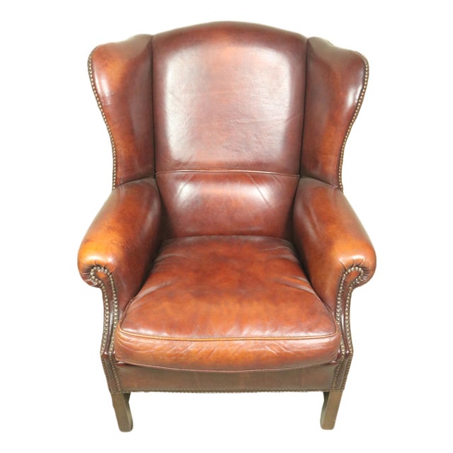 Mid 20th Century Oversized Wing Chair For Sale