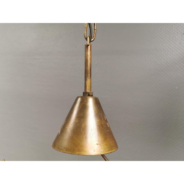 Metal Large Brutalist Hanging Lamp by Svend Aage Holm Sørense, 1960s For Sale - Image 7 of 18