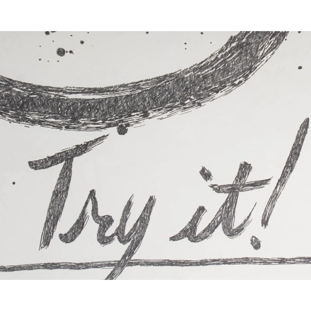 Late 20th Century “Now at Last Nothing” Graphite Drawing by James Spencer Russell For Sale - Image 5 of 7