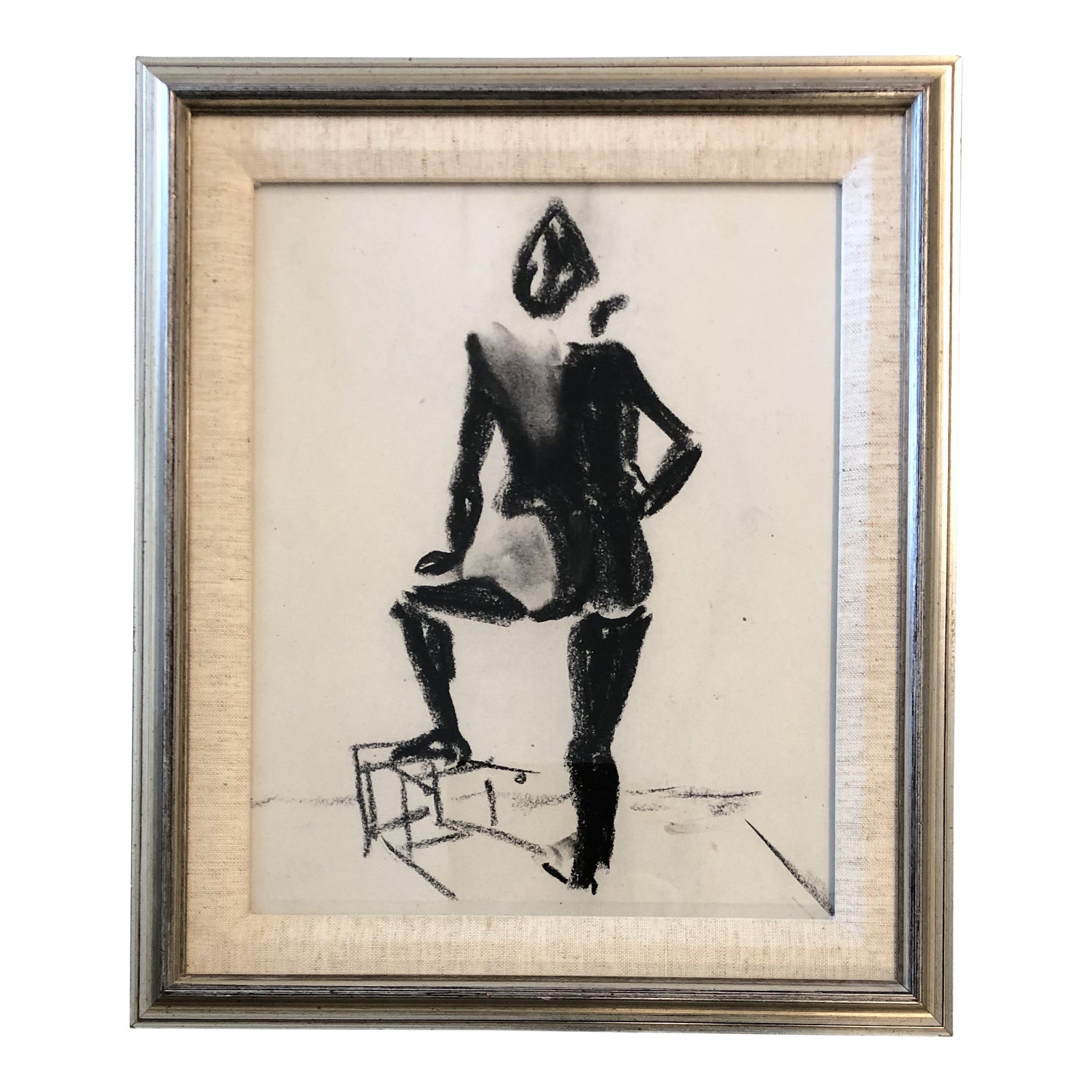 Black Charcoal Seated Nude main image 0