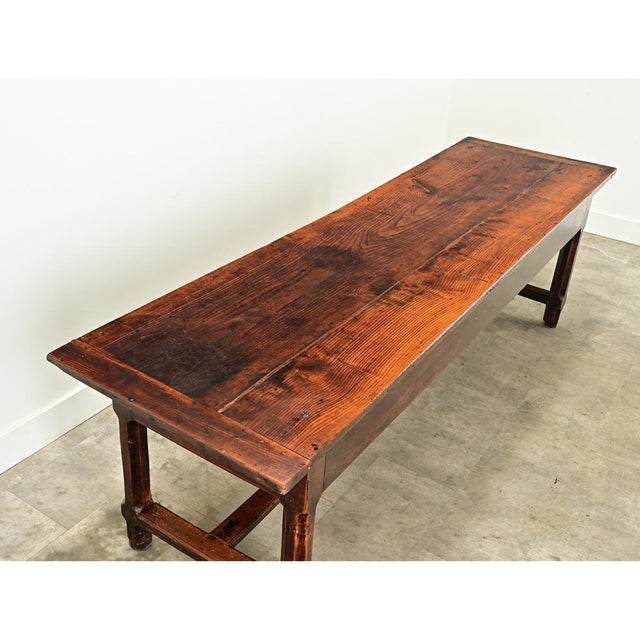 French French 19th Century Solid Oak Farm Table For Sale - Image 3 of 12