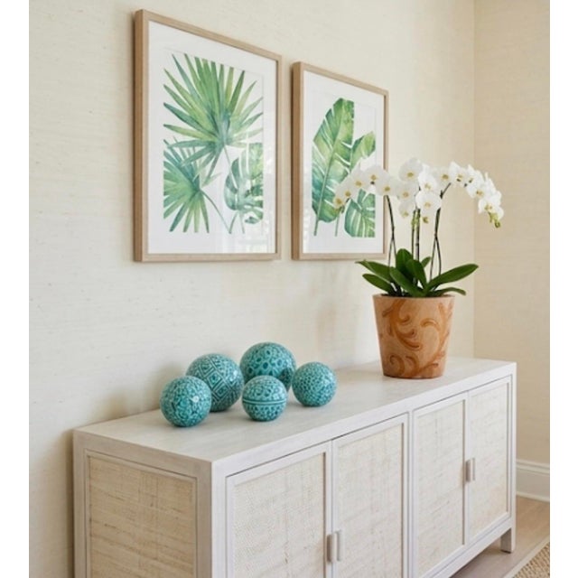 Vintage Hand-Painted Turned Wood Cachepot / Planter For Sale - Image 9 of 12