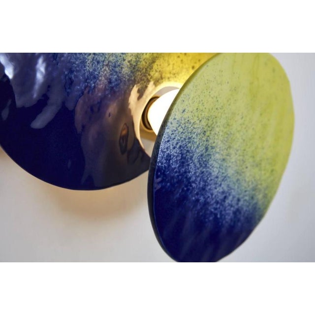 Metal Multiple Liquid Ceramic Wall Lamp by Jennifer Midoz For Sale - Image 7 of 8