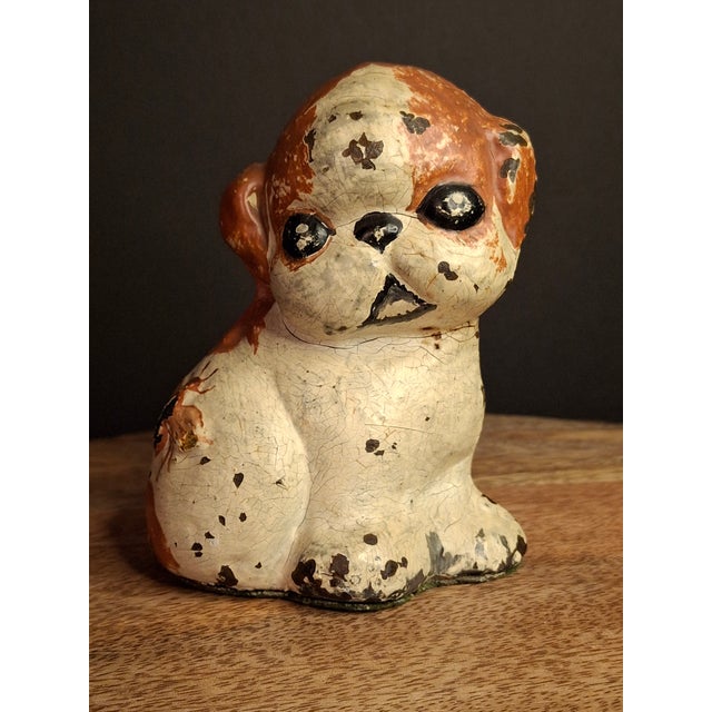 American Antique Style Cast Iron Puppo Dog Doorstop Bee on Hip Grace Drayton Style 1920s-30s For Sale - Image 3 of 17