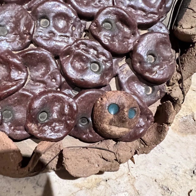 Abstract 1970s Abstract Face Art Small Eye Sculptural Pottery For Sale - Image 3 of 7