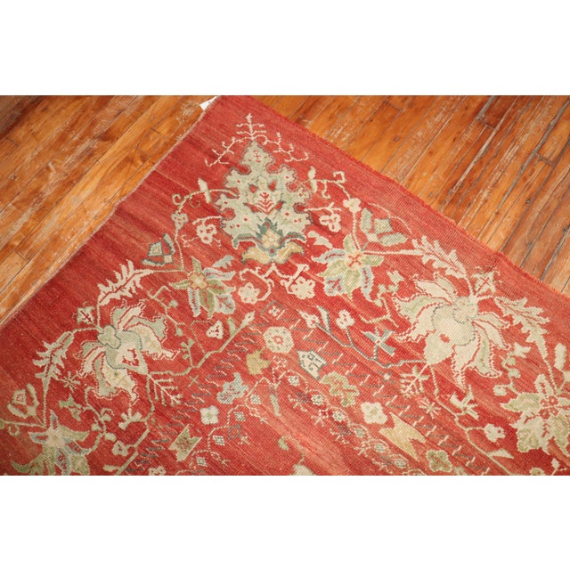 Folk Art Antique Zabihi Collection Turkish Oushak Rug For Sale - Image 3 of 8