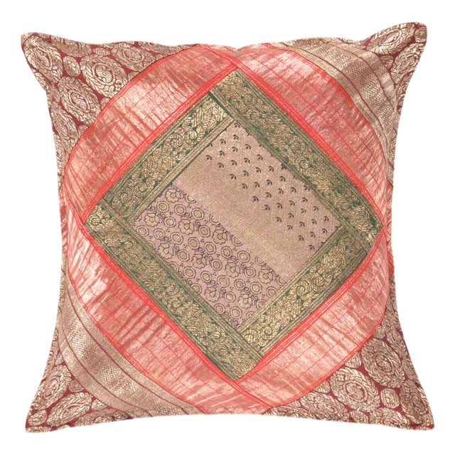 Pasargad DC Sari Silk Square Pillow Case For Sale
