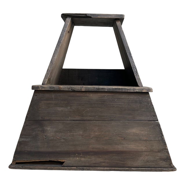 Minimalist Wooden Fumidai Step Stool, Japan, 1920s For Sale