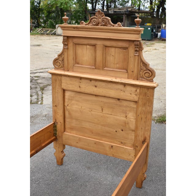 Wood Pine Art Nouveau Box Bed For Sale - Image 7 of 12