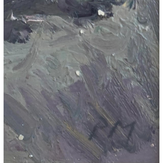 Modern Paul Mathey, Retour de chasse, Oil on Wood, Framed For Sale - Image 3 of 9