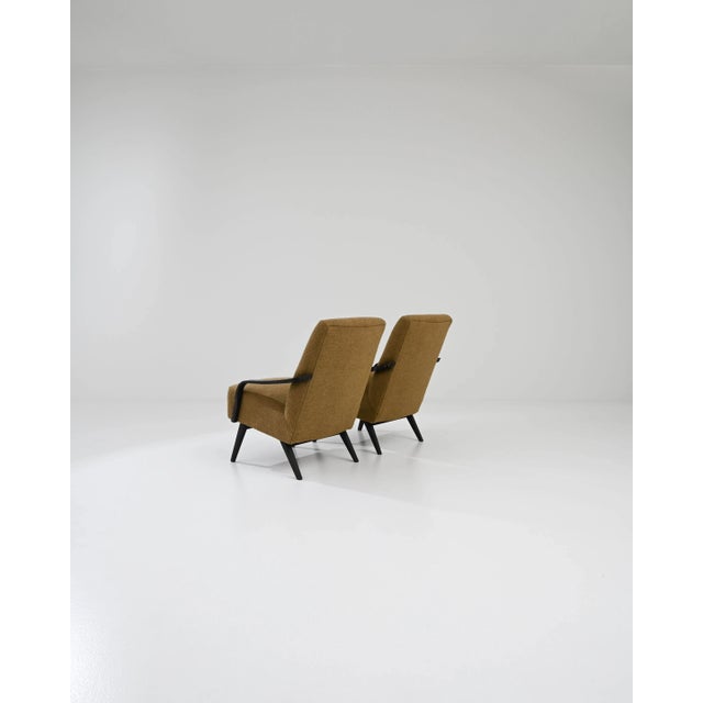 Wood 1960s Czech Upholstered Armchairs by TON, A Pair For Sale - Image 7 of 12