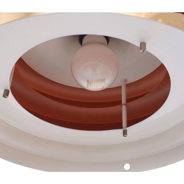 Metal Golden Layered Pendant Lamp by Carl Thore for Granhaga, 1960s For Sale - Image 7 of 8