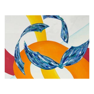 Mid 20th Century Large Format Mid-Century Modern Abstract Oil Painting Progression No 13 by Peabody - 72” For Sale
