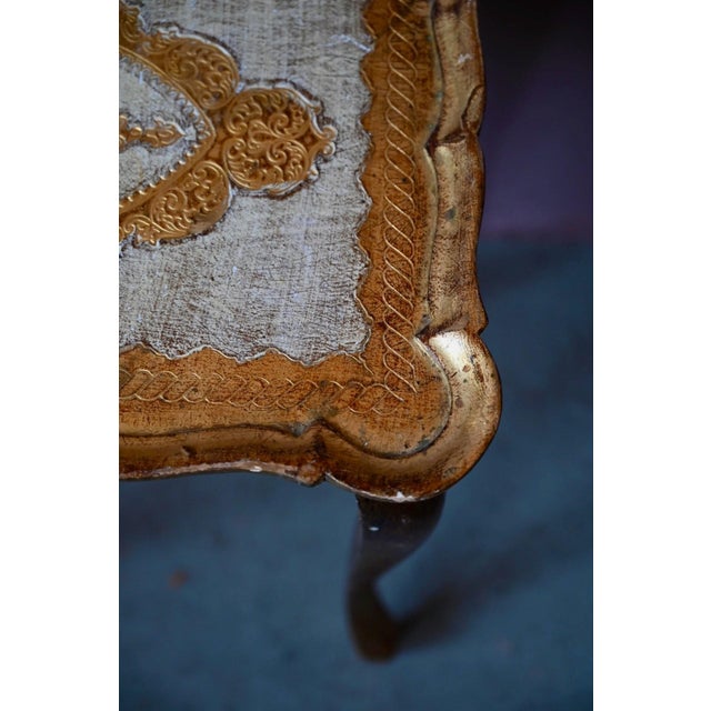 Florentine Baroque Style Gilded Nesting Tables, 1950s, Set of 2 For Sale - Image 10 of 18