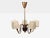 Mid-Century Modern 1950s Swedish Modern, Five Arm Chandelier, Patinated Brass For Sale - Image 3 of 13