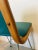 Wood Metal, Wood & Turquoise Eco-Leather Dining Chair, 1960s For Sale - Image 7 of 10
