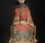 Wood Antique Chinese Figure Ming Official Scholar Hand Painted Wood Statue For Sale - Image 7 of 18