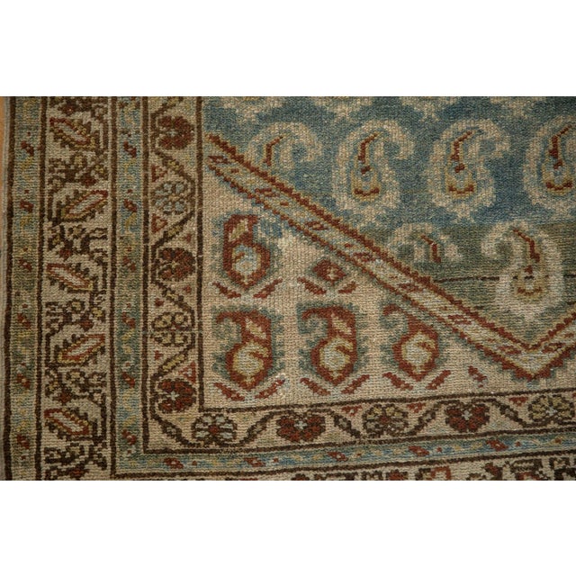 Blue 1930s Vintage Persian Hamadan Staggered Boteh Wool Rug Runner For Sale - Image 8 of 11