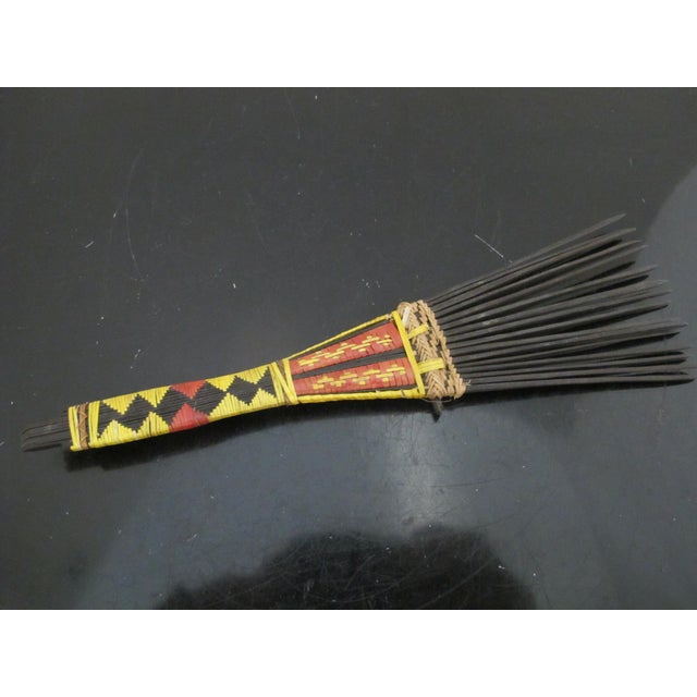 Antique Malaita Solomon Islands Woven Black Palm Frond Ceremony Head Comb Set For Sale - Image 11 of 12