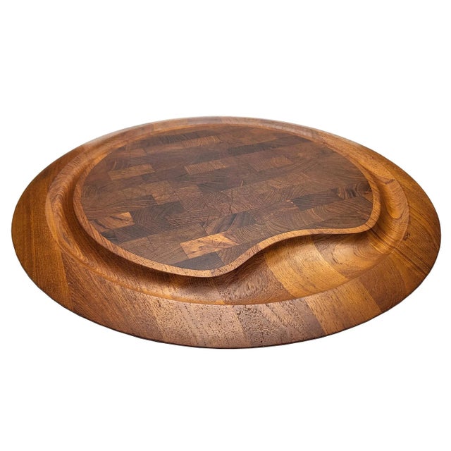 Mid 20th Century Dansk Staved Teak Round Carving or Cheese Board, Designed by Jens Quistgaard For Sale - Image 12 of 12