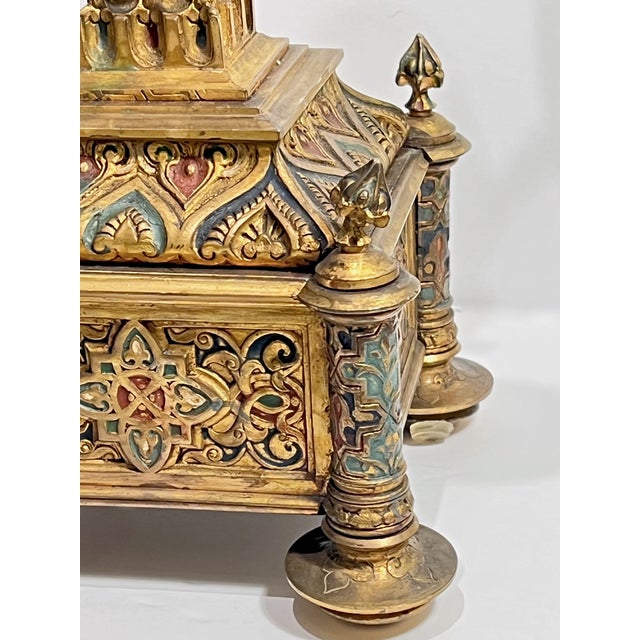 Metal Pair of 19th Century French Gilt Bronze Champlevé Candelabras For Sale - Image 7 of 12