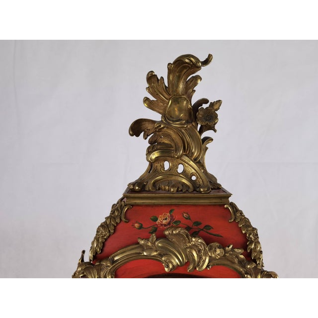 Brown Antique Neuchâtel Pendulum Clock with Console, 1760-80, with Three Bells, 1770 For Sale - Image 8 of 18