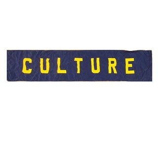 Vintage 'Culture' Banner For Sale