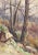Watercolor on paper by Egbert Cadmus (American, 1868-1939, Connecticut, New Jersey) of a rocky hillside with farmhouse in...