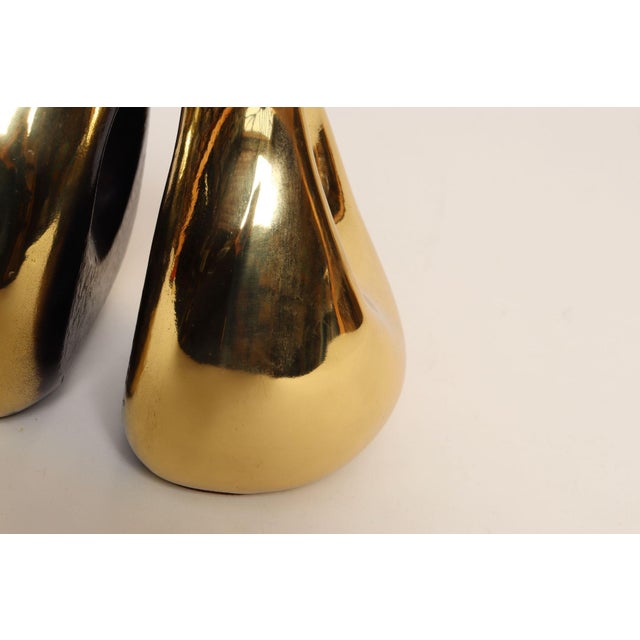 Vintage Brass Finish "Orb" Bookends by Ben Seibel for Jenfred Ware For Sale - Image 13 of 18