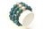 Metal Set of 3 Custom Made Jeweler Turquoise Beaded and Silver Ball Bracelets For Sale - Image 7 of 10