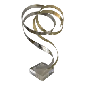 1986 Abstract Aluminum Ribbon Sculpture by Dan Murphy