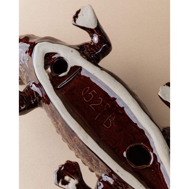 Brown Vintage Ceramic Crocodile Sculpture, 1960s For Sale - Image 8 of 13