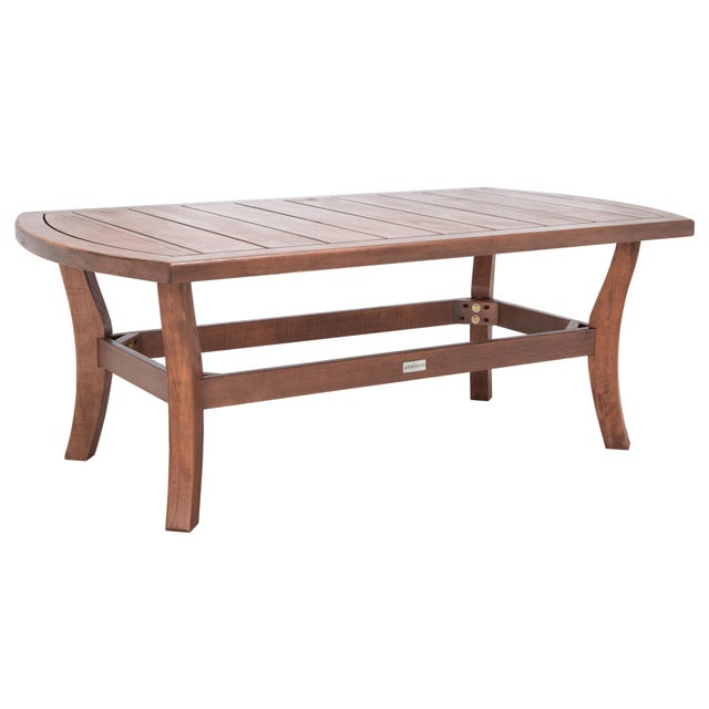 Brown Payden Outdoor Coffee Table, Natural For Sale - Image 8 of 9
