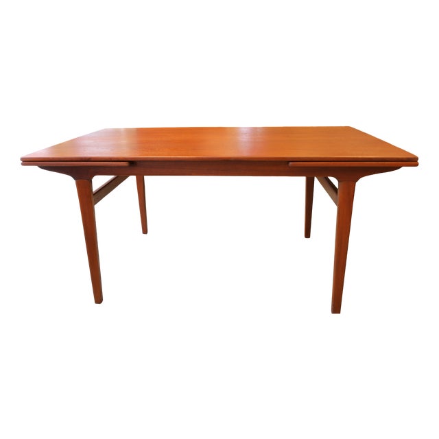 Danish Teak Dining Table with Double Extension, 1960s For Sale